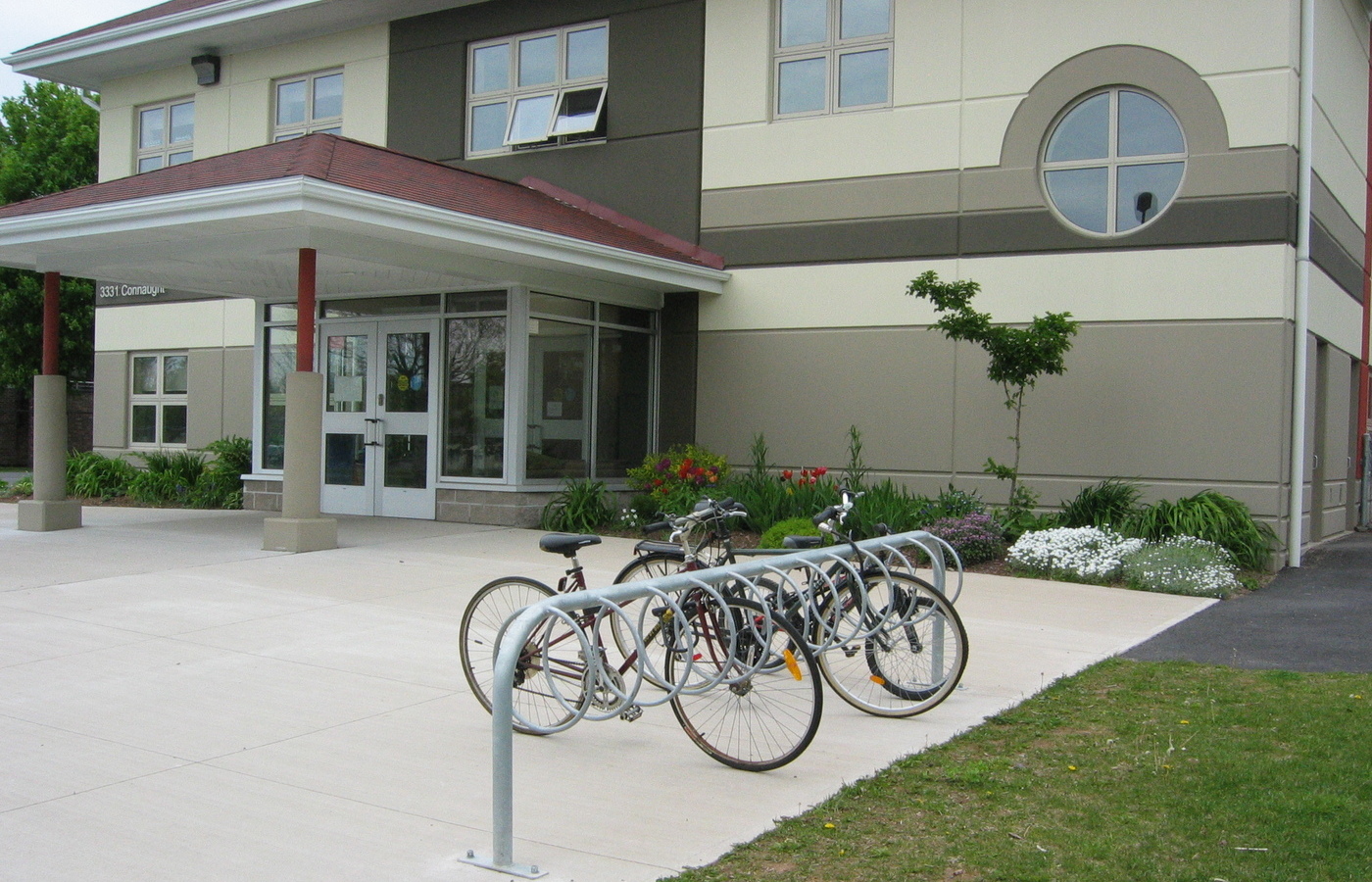 Bikes in front of school